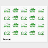 Ierse Leprechaun Evolution Vierkante Sticker (Vel)