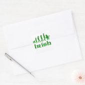 Ierse Leprechaun Evolution Vierkante Sticker (Envelop)