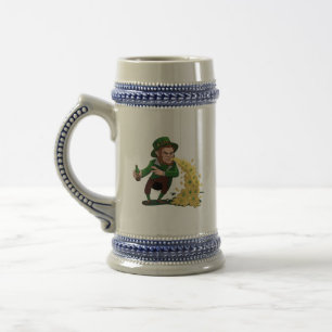Ierse Leprechaun Gooit Lucky Cookies Grappig  Bierpul