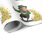 Ierse Leprechaun Gooit Lucky Cookies Grappig  Cadeaupapier (Rol Hoek)