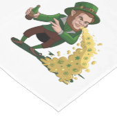 Ierse Leprechaun Gooit Lucky Cookies Grappig  Korte Tafelloper (Hoek)