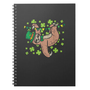 Ierse Leprechaun Luiaard Klavertje St. Patrick's D Notitieboek