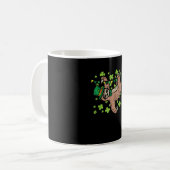 Ierse Leprechaun Luiaard Shamrock St. Patrick's Da Koffiemok (Voorkant links)