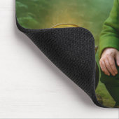 Ierse Leprechaun met een Pot met Goud Muismat (Hoek)