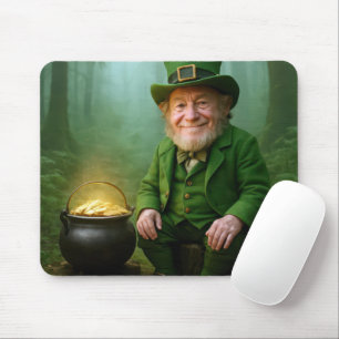 Ierse Leprechaun met een Pot met Goud Muismat