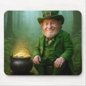 Ierse Leprechaun met een Pot met Goud Muismat (Voorkant)