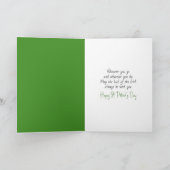 Ierse Leprechaun met gouden munten Feestdagen Kaart (Binnen)