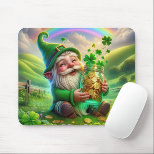 Ierse Leprechaun met gouden munten Muismat