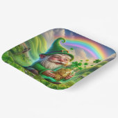 Ierse Leprechaun met gouden munten Papieren Bordje (Gebogen)