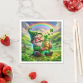 Ierse Leprechaun met gouden munten Servet (Insitu)