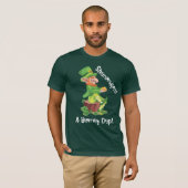 Ierse Leprechaun Pot met Goud T-shirt (Voorkant volledig)