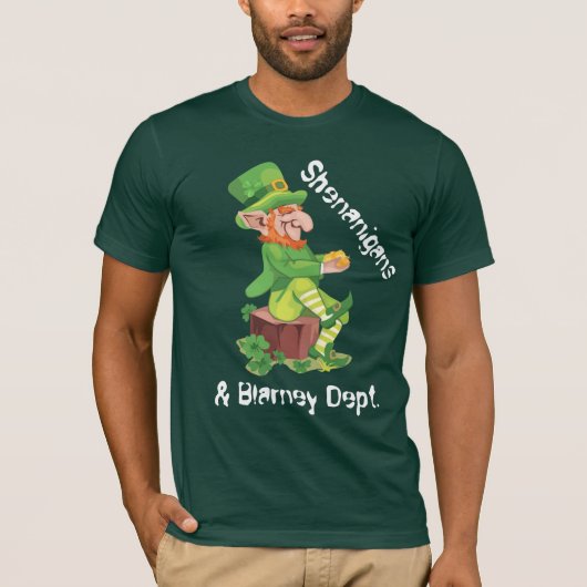 Ierse Leprechaun Pot met Goud T-shirt (Voorkant)