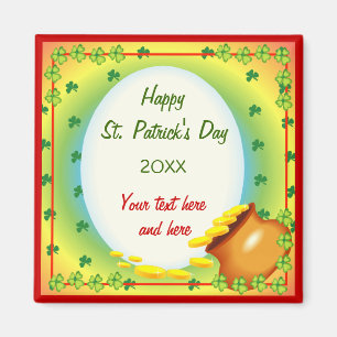 Ierse Leprechaun Pot of Gold Magneet