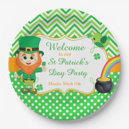 Ierse Leprechaun St Patrick's Day Feest Papieren Bordje