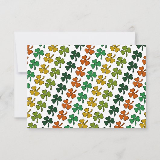 Ierse Leprechaun, St Patrick's Day Party RSVP (Achterkant)