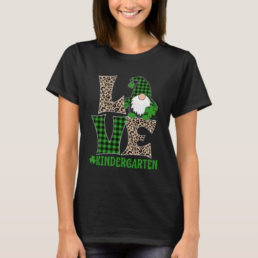 Ierse leraar St Patricks Day Love Kindergarten Te T-shirt (Voorkant)