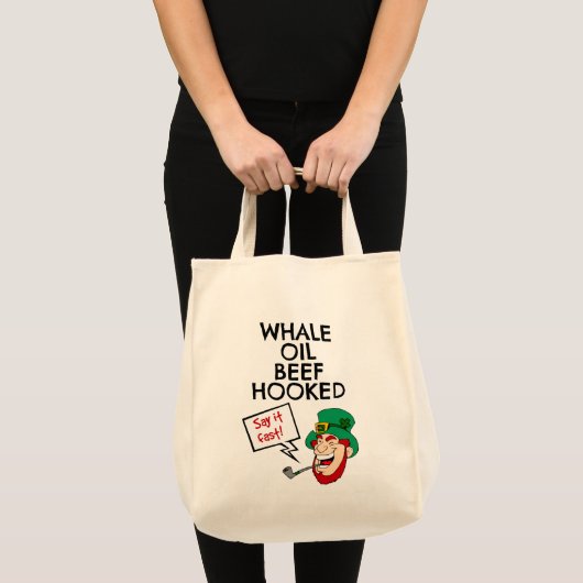 Ierse les: walvisoliesundvlees gekookt op Leprecha Tote Bag (Voorkant (product))