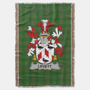 Ierse Levett of Lyvett wapenschild Familie Crest Deken