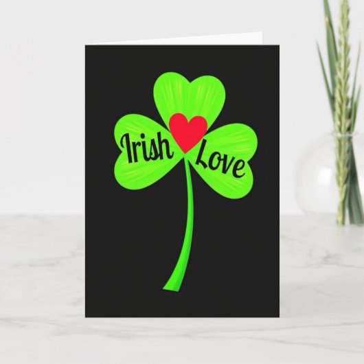 Ierse Liefde Klaverkaart Kaart (Voorkant)