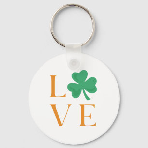 Ierse liefde Shamrock St Patrick's Day Sleutelhanger