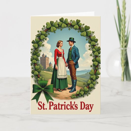 Ierse Liefde St. Patricks Dag Kaart (Voorkant)