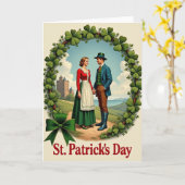Ierse Liefde St. Patricks Dag Kaart (Gele Bloem)