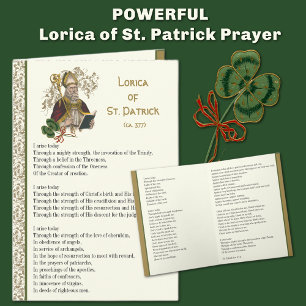 Ierse Lorica van St. Patrick Prayer Kaart