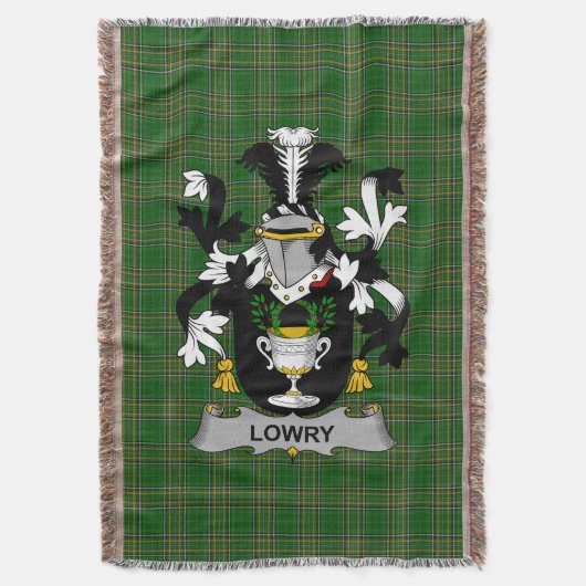Ierse Lowry of Lavery Coat of Arms Family Crest I Deken (Voorkant Verticaal)