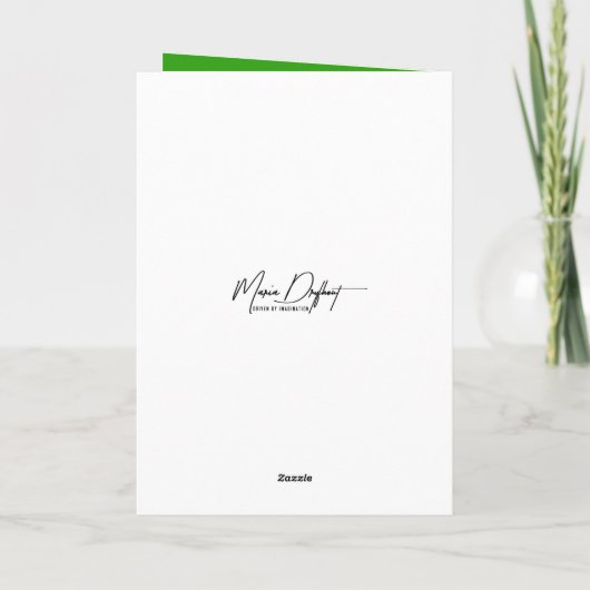 Ierse Lucky Clovers In Een Pot Kaart (Achterkant)