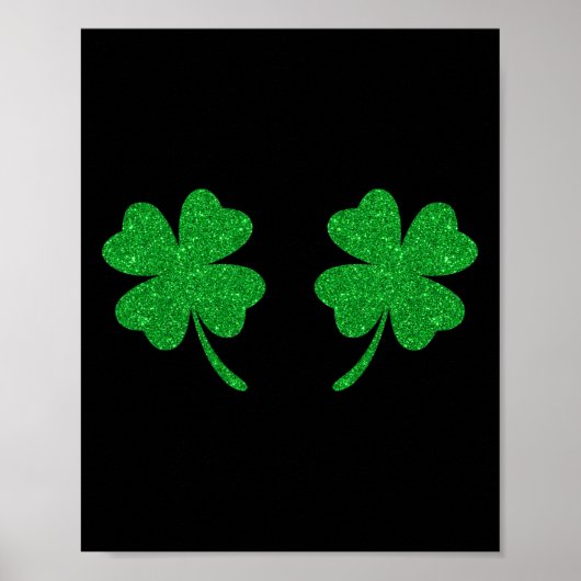 Ierse Lucky Shamrock Borstklaver St. Patricks Dag Poster (Voorkant)