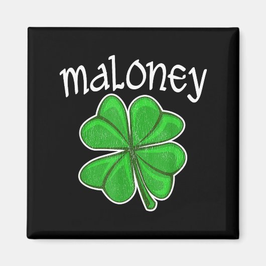 Ierse Maloney Lucky Clover St. Patrick's Day Magneet (Voorkant)