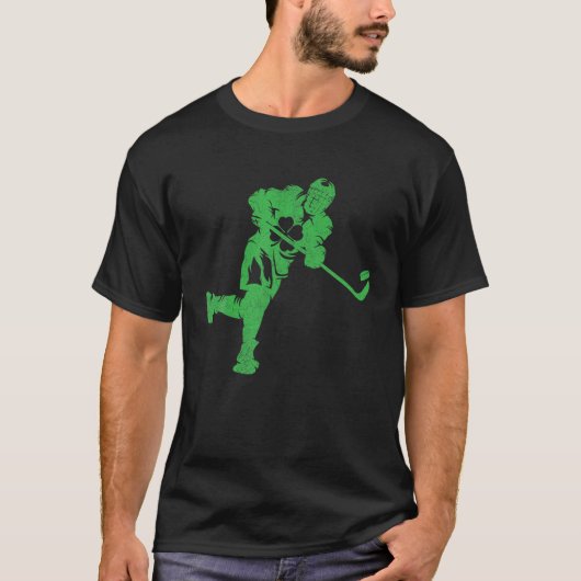 Ierse Mannen Kinder jongens, Ice Hockey St Patrick T-shirt (Voorkant)
