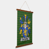 Ierse McDaniel of Daniel Wapen Familie Crest Hangend Wandkleed (Gebogen)