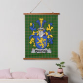 Ierse McDaniel of Daniel Wapen Familie Crest Hangend Wandkleed (Slaapkamer)