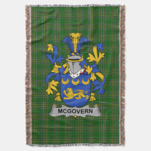 Ierse McGovern of McGauran Wapen Familie Crest Deken