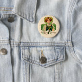 Ierse meid St. Patrick's Day knop Ronde Button 5,7 Cm (In situ)