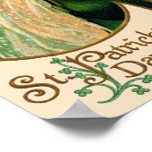 Ierse meid St. Patrick's Day-poster Poster (Hoek)