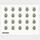 Ierse meisje ronde sticker (Vel)