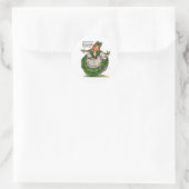 Ierse meisje ronde sticker (Tas)