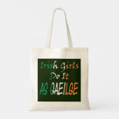Ierse meisjes doen het als Gaeilge BTCNT Tote Bag (Achterkant)
