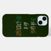 Ierse meisjes doen het als Gaelge op Ierse vlag Case-Mate iPhone Case (Achterkant (horizontaal))