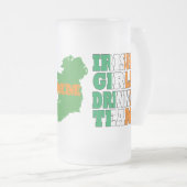 Ierse meisjes drink team matglas bierpul (Voorkant rechts)