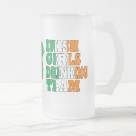 Ierse meisjes drink team matglas bierpul