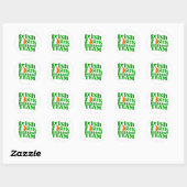 Ierse meisjes drink team ronde sticker (Vel)