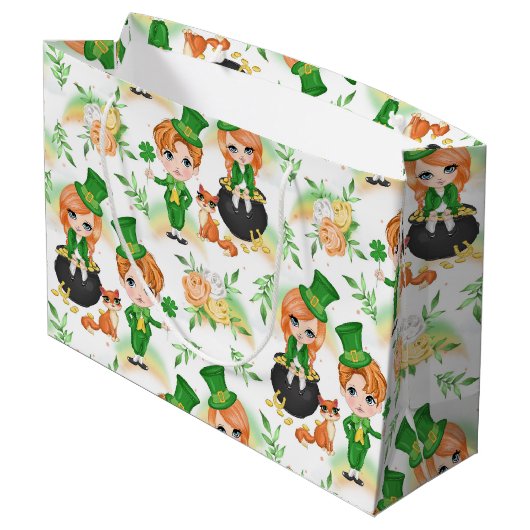 Ierse meisjes en jongens groot cadeauzakje (Achterkant Gekanteld)