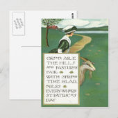 Ierse meisjesgeitenweide briefkaart (Voorkant / Achterkant)