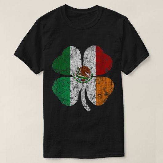 Ierse Mexicaanse vlag Mexico Ierland St Patricks D T-shirt (Design voorkant)
