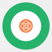 Ierse mod ronde Sticker 1 (Voorkant)