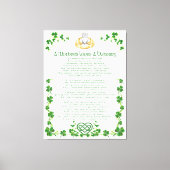 Ierse moeders liefde is een zegen canvas afdruk (Voorkant)