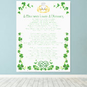 Ierse moeders liefde is een zegen canvas afdruk (Insitu (Houten vloer))